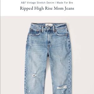 Abercrombie Ripped High Rise Mom Jeans